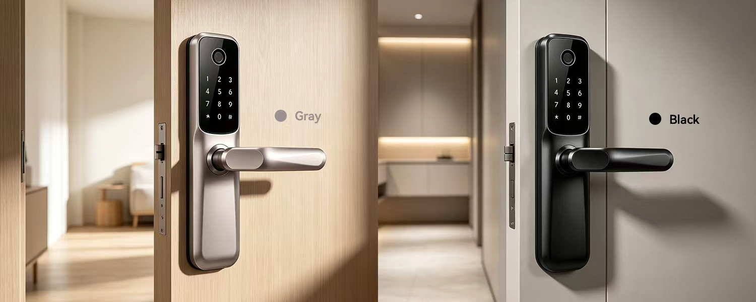 Trueway RF-2 smart lock on a project door