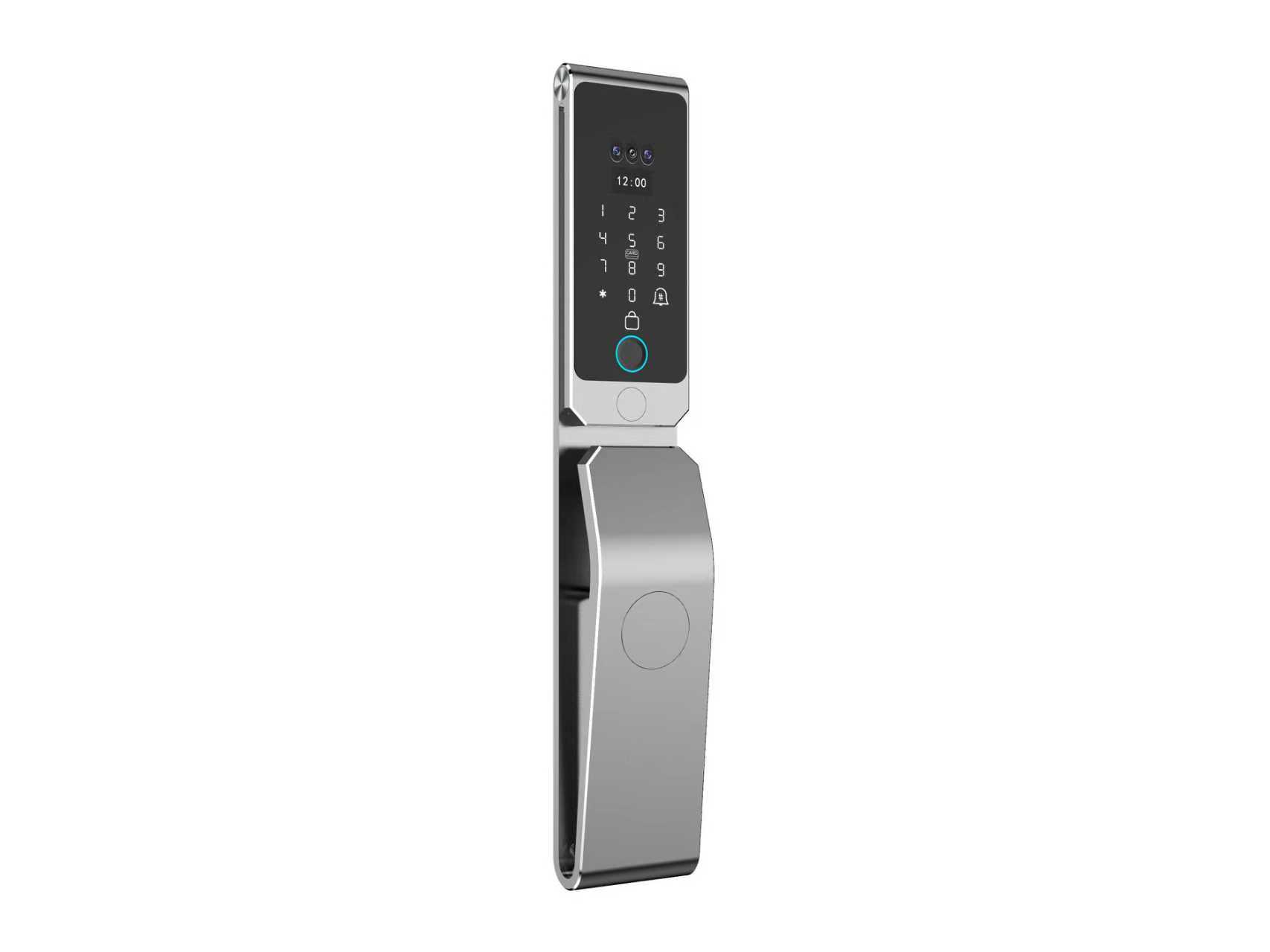 Trueway RF-3 flagship push-pull smart lock, silver finish